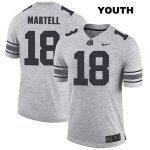Youth NCAA Ohio State Buckeyes Tate Martell #18 College Stitched Authentic Nike Gray Football Jersey BR20F24AT